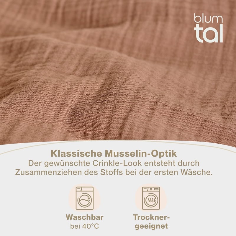 Blumtal Muslin Pamut Ágyneműhuzat 135x200 cm + Párnahuzat 40x80 cm Oeko-Tex