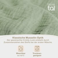 Blumtal Muslin Pamut Ágyneműhuzat 155x220 cm + Párnahuzat 80x80 cm Zöld 5