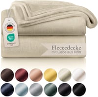 Blumtal Oeko-Tex Fleece Takaró 150x200 cm Bézs Puha Meleg Pléd 1