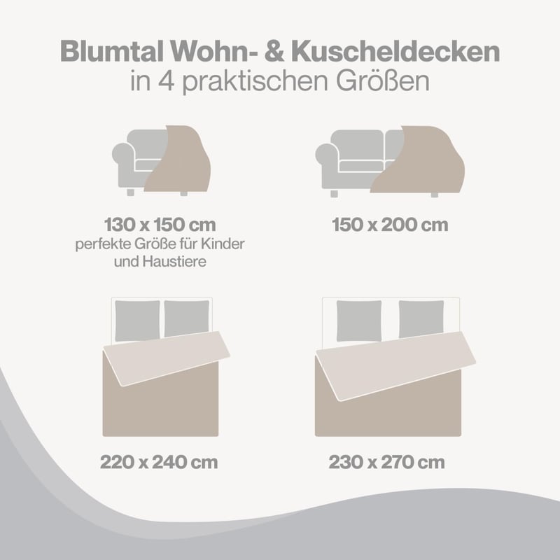 Blumtal Oeko-Tex Fleece Takaró 150x200 cm Bézs Puha Meleg Pléd