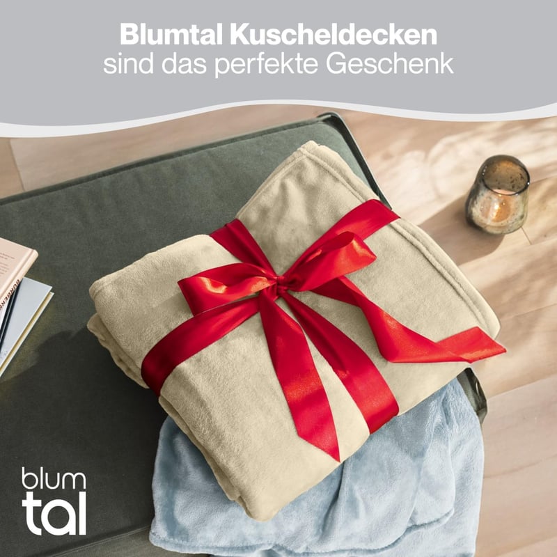 Blumtal Oeko-Tex Fleece Takaró 150x200 cm Bézs Puha Meleg Pléd