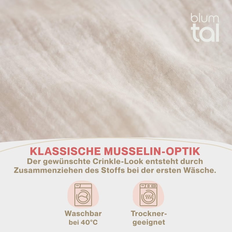 Blumtal Pamut Párnahuzat 80x80 cm 2 db Oeko-Tex Szertifikált Puha Ivory