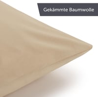 Blumtal Párnahuzat 40x40 cm 2 db Bézs Pamut Jersey Cipzárral 7