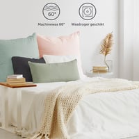 Blumtal Obliečky na vankúš 40x80 cm, 2 ks – 100 % bavlnený džersej, certifikát Oeko-Tex, so zipsom, modré 7