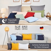 Blumtal Párnahuzat 40x80 cm 2 db Bézs Pamut Jersey Cipzárral 4