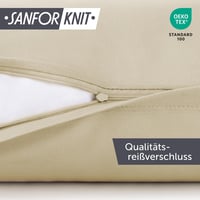 Blumtal Párnahuzat 40x80 cm 2 db Bézs Pamut Jersey Cipzárral 3