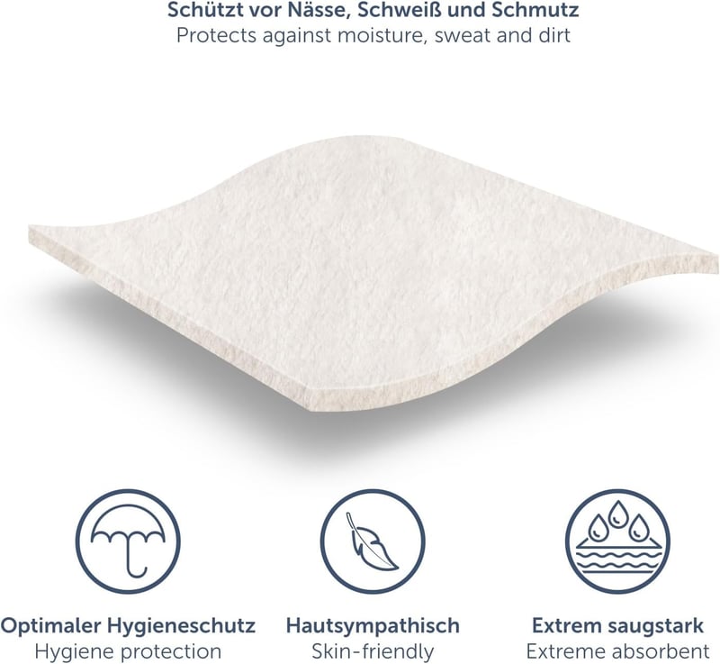 Blumtal Premium Molton Matracvédő 120x200cm, 100% Pamut, Lélegző Matracalátét