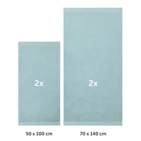 Blumtal prémiová súprava uterákov, 4-dielna, 2x osuška 70x140 cm + 2x uterák na ruky 50x100 cm, 100 % bavlna, Oeko-Tex, svetlomodrá 2