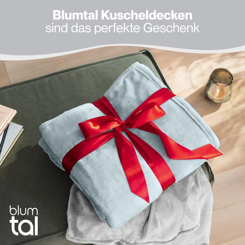 Blumtal Puha Fleece Takaró 220x240 cm Világoskék Oeko-Tex Minősített