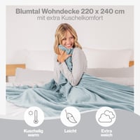 Blumtal Puha Fleece Takaró 220x240 cm Világoskék Oeko-Tex Minősített 4