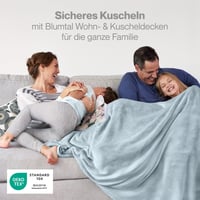 Blumtal Puha Fleece Takaró 220x240 cm Világoskék Oeko-Tex Minősített 2