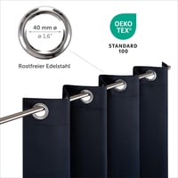 Blumtal zavjese za zamračivanje, 2 komada - Toplinski izolacijske zavjese s ušicama 215x132 cm - Plave, neprozirne zavjese za spavaću sobu 3