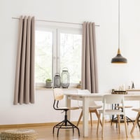 Blumtal Zamračujuće zavjese 2 kom - Termoizolacijske zavjese, neprozirne, s omčama, 295x140 cm, boja krtice (taupe) 8