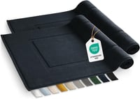 Blumtal sötétkék frottír fürdőszoba törlőszőnyeg 50x80 cm, 100% pamut, Oeko Tex minősítés, zuhany és fürdőszoba szőnyeg szett 2 db 1