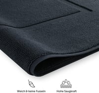 Blumtal sötétkék frottír fürdőszoba törlőszőnyeg 50x80 cm, 100% pamut, Oeko Tex minősítés, zuhany és fürdőszoba szőnyeg szett 2 db 5