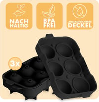Blumtal szilikon jégkocka forma szett 3 db fedéllel - BPA-mentes nagy jéggolyó készítő 2