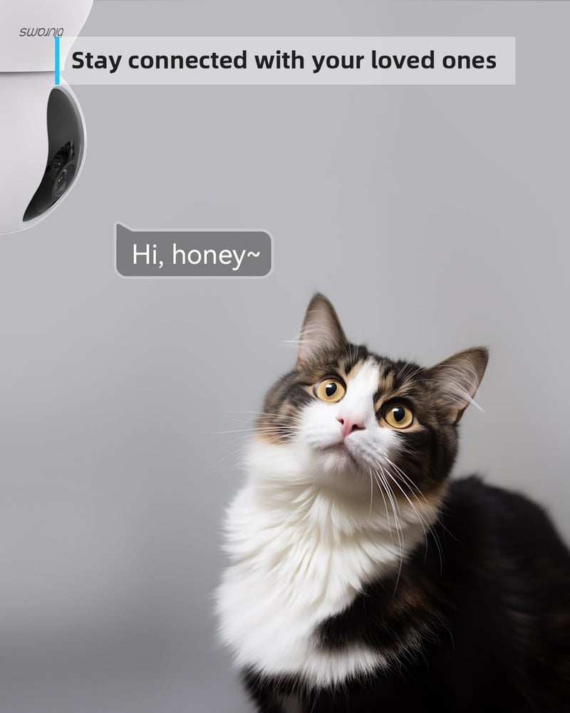 Blurams 2K Háziállat Kamera 360° Éjjellátó Mozgáskövetés 2 Csomag - 2K-2PCS