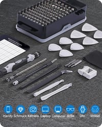 Bluvizo 122 darabos precíziós szerelőszerszám készlet mágneses mini csavarhúzó CR-V acél 101 bit PC laptop mobil telefon szemüveg PS5-hoz 6