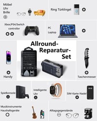 Bluvizo 122 darabos precíziós szerelőszerszám készlet mágneses mini csavarhúzó CR-V acél 101 bit PC laptop mobil telefon szemüveg PS5-hoz 4