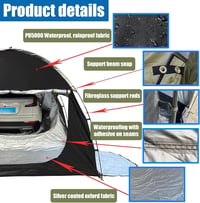 BMDHA Autó Hátulsó Sátor 300x150x210cm 2-3 Személyes SUV/PKW Camping 3