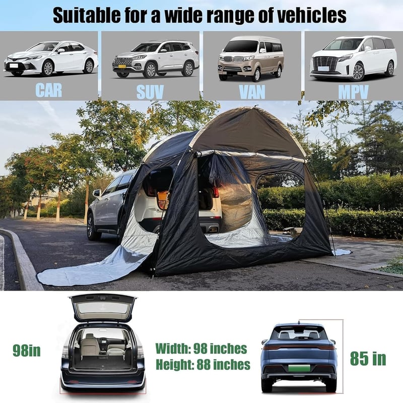 BMDHA Autó Hátulsó Sátor 300x150x210cm 2-3 Személyes SUV/PKW Camping