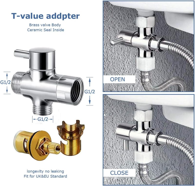 BMK Rozsdamentes Bidet Zuhanyfej Vízspórlós Wc Bidé Szett - Silver