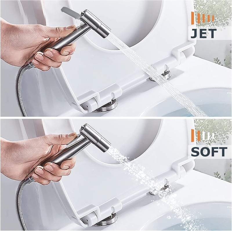 BMK Rozsdamentes Bidet Zuhanyfej Vízspórlós Wc Bidé Szett - Silver