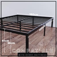 BMS International Super King fém ágykeret 180x200 tárolóval 41cm magas - Erős és gyors összeállítás 2
