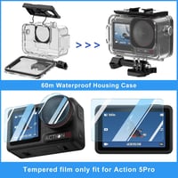 BMUUPY DJI Osmo Action 5 Pro/4/3 kiegészítő szett vízálló tok bicikli tartó fejpánt 2