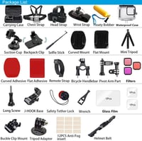 BMUUPY DJI Osmo Action 5 Pro/4/3 kiegészítő szett vízálló tok bicikli tartó fejpánt 4