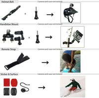 BMUUPY DJI Osmo Action 5 Pro/4/3 kiegészítő szett vízálló tok bicikli tartó fejpánt 7