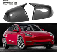 Bnineteenteam Szénszálas Hatású Visszapillantó Tükörkupak Tesla Model Y-hoz (2020-2023) - Fényes Oldalsó Tükörborítás 6
