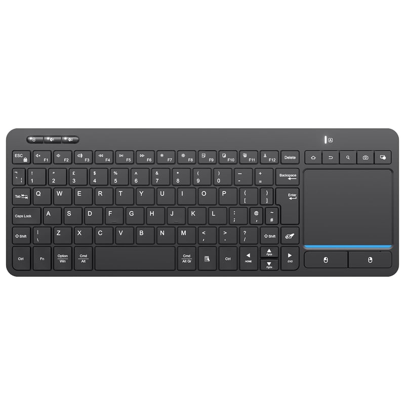 Bnnwa Bluetooth klávesnica s touchpadom, 3 zariadenia, UK QWERTY