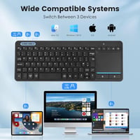 Bnnwa Bluetooth billentyűzet érintőpaddal, 3 eszköz, UK QWERTY 5