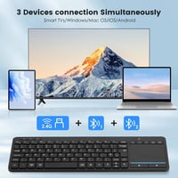 Bnnwa Bluetooth billentyűzet érintőpaddal, 3 eszköz, UK QWERTY 4