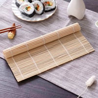 BNOYONERAS Bamboo Sushi Mat 3 db Sushi Tekerő Szőnyeg Rizslabdázó és Pálcikák Készlettel 3