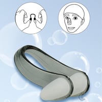 BNOYONERAS Úszósapka Szett 2 Darabos Csúszásmentes Rugalmas Unisex Fekete Kék Orrdugóval Fülvédővel Felnőtt Gyerek 3