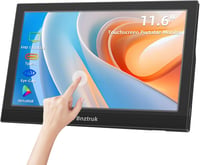 Bnztruk 11,6" Hordozható Érintőképernyős Monitor - FHD IPS Kijelző, USB-C és HDMI Csatlakozás, Beépített Hangszórók, Kompatibilis Raspberry  1