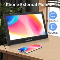 Bnztruk 11,6" Hordozható Érintőképernyős Monitor - FHD IPS Kijelző, USB-C és HDMI Csatlakozás, Beépített Hangszórók, Kompatibilis Raspberry  4