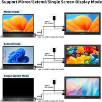 Bnztruk 11,6" Hordozható Érintőképernyős Monitor - FHD IPS Kijelző, USB-C és HDMI Csatlakozás, Beépített Hangszórók, Kompatibilis Raspberry  3