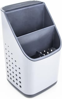 BOAA Fresh Evőeszköz Rendszerező Szett - Konyhai Eszköztartó Mosogatóhoz, Fehér-Szürke, 3 Részes, BPA-mentes Műanyag, Könnyen Tisztítható 3