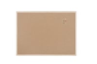 Korková nástenka BoardsPlus 80x60 cm s dreveným rámom a 6 pripináčikmi, kancelárska tabuľa na stenu 1