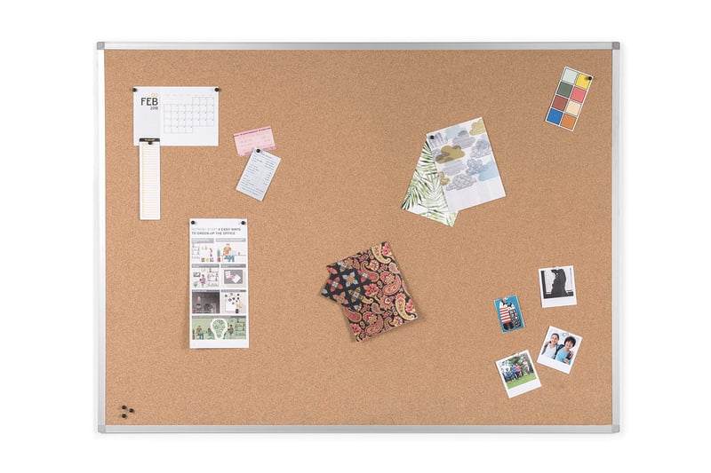 Korková tabuľa BoardsPlus s hliníkovým rámom – 90x60 cm