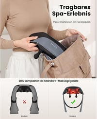 Aparat de masaj cervical 4D Shiatsu BOB AND BRAD cu încălzire, fără fir și cu fir, 2 niveluri de intensitate și temperatură pentru gât și umeri 8