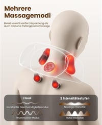Aparat de masaj cervical 4D Shiatsu BOB AND BRAD cu încălzire, fără fir și cu fir, 2 niveluri de intensitate și temperatură pentru gât și umeri 6