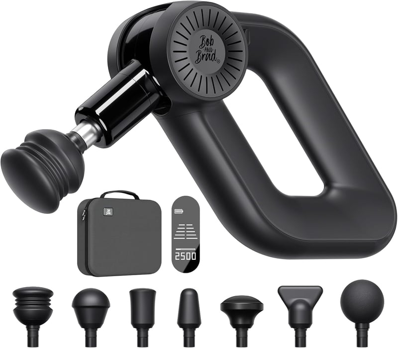 Bob and Brad D6 Pro masszázspisztoly 16mm amplitúdó OLED kijelző hordtáskával - Black