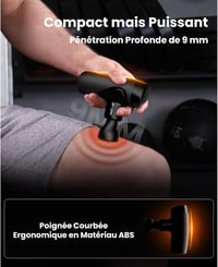 Pistol de masaj cu terapie prin căldură BOB AND BRAD M7 Plus pentru recuperare musculară profundă prin vibrații, ameliorarea tensiunii și a durerilor musculare 3