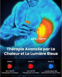 Pistol de masaj cu terapie prin căldură BOB AND BRAD M7 Plus pentru recuperare musculară profundă prin vibrații, ameliorarea tensiunii și a durerilor musculare 2
