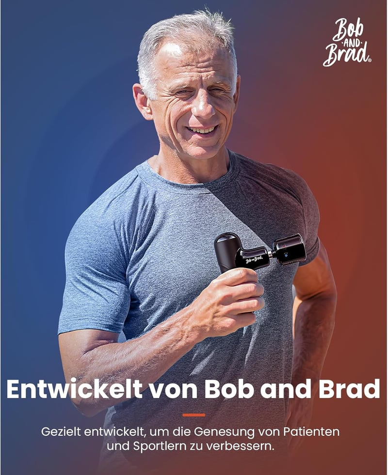 BOB AND BRAD Q2 Pro Mini Masszázspisztoly Hideg-Meleg Funkcióval - Hordozható Izommasszírozó 5 Sebességgel, Mély Szöveti Masszázshoz, Izomre