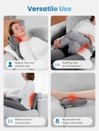 BOB AND BRAD Shiatsu Hátmasszírozó Fűtéssel és Távirányítóval Nyak és Váll Fájdalomra 8
